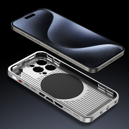 Luxury Metal Magnetic Leather Case with Ring Holder