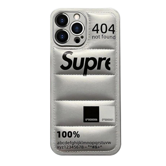 Sup Silver Down Jacket iPhone Puffer Case (Buy 1 Get 1 Free)