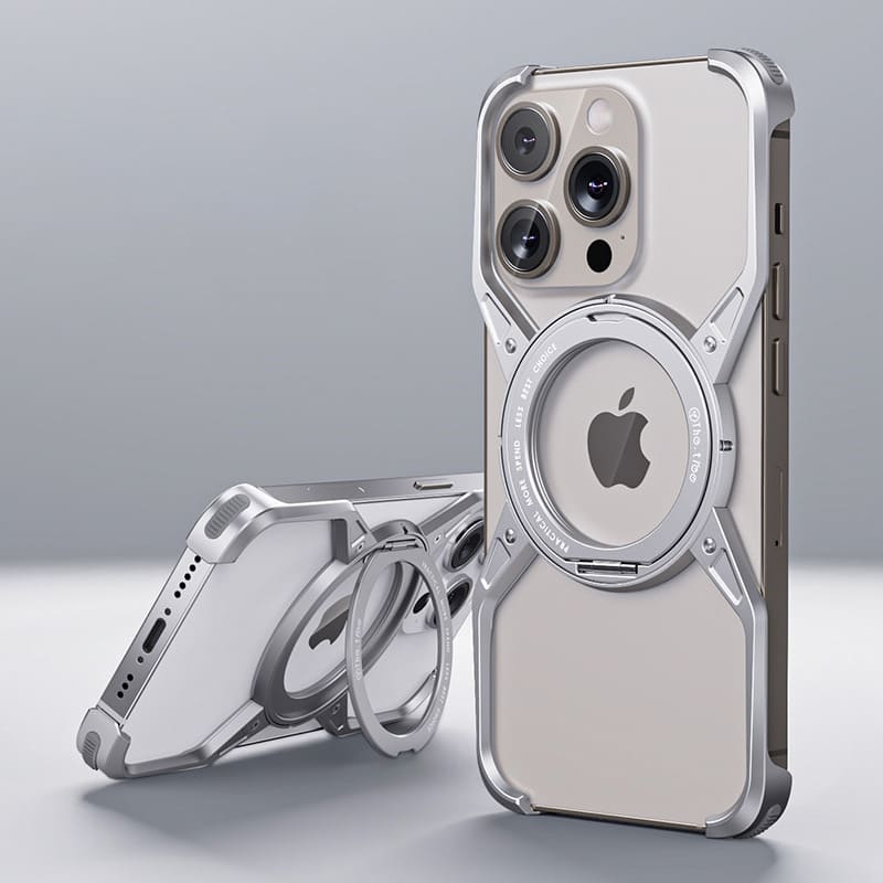 X Metal Rotating Minimal Magnetic iPhone Case