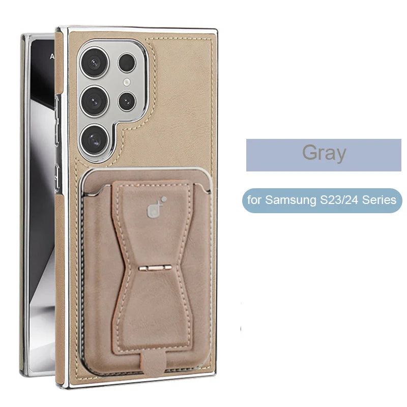 Exclusive  Leather Anti-fall Samsung Case with Card Holder