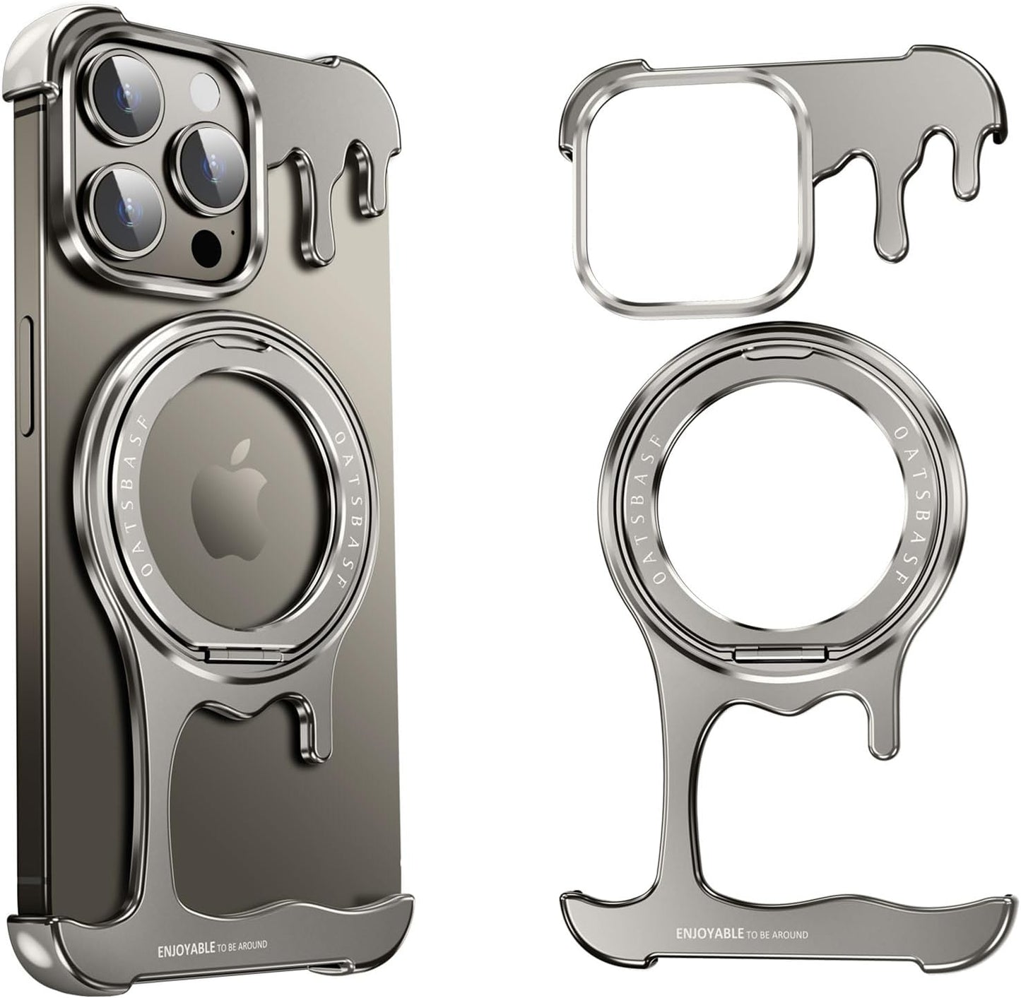 Liquid Minimal Metal Frameless Case for iPhone