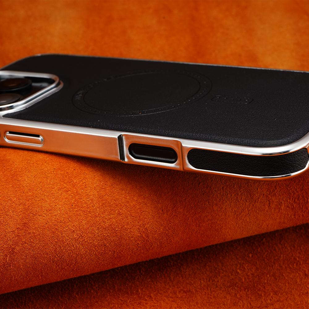 Luxury MagSafe Magnetic Leather iPhone Case with Enhanced Grip