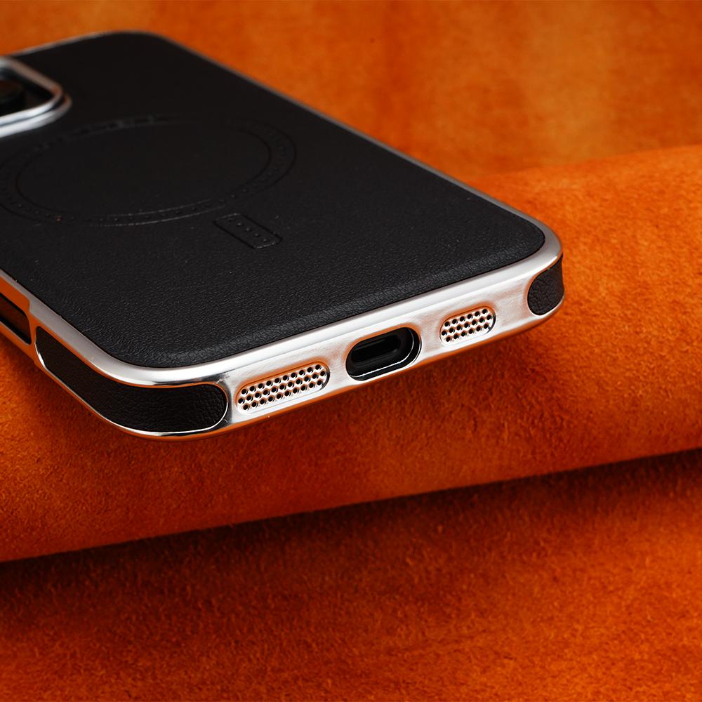 Luxury MagSafe Magnetic Leather iPhone Case with Enhanced Grip