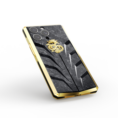 Silver & Gold Dragon iPhone Case