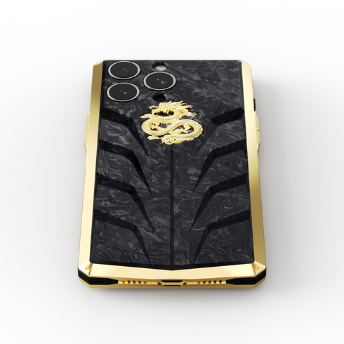 Silver & Gold Dragon iPhone Case