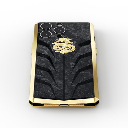 Silver & Gold Dragon iPhone Case