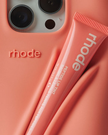 Rhode Lip Phone Case 'Peach Pit' and Tint + Lipstick Combo