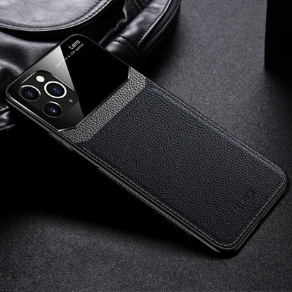 iPhone 11 Pro Sleek Slim Leather Glass Case