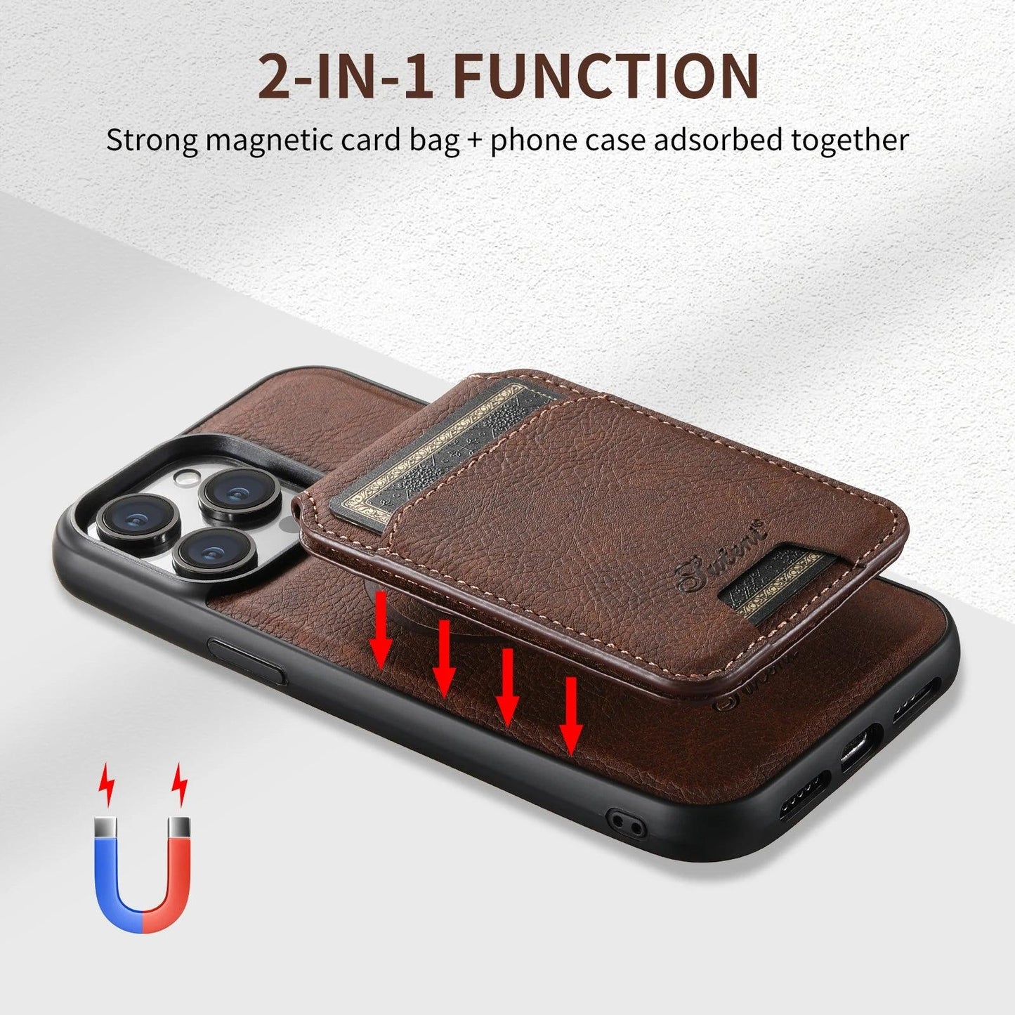 Premium Leather Magsafe iPhone Wallet Case