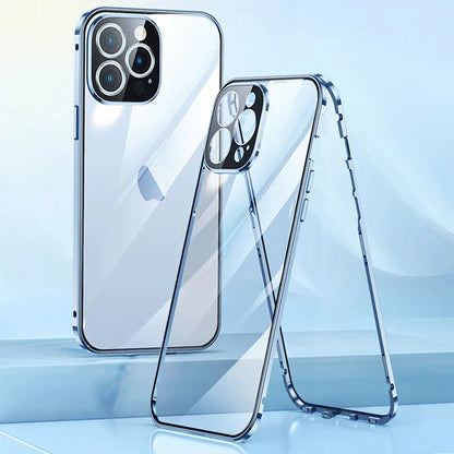 2024 Magnetic Glass Double-Sided Privacy Phone Case For iPhone